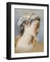 A Portrait Study of a Young Girl in Profile to the Right-Jacques Andre Portail-Framed Giclee Print