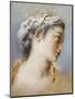 A Portrait Study of a Young Girl in Profile to the Right-Jacques Andre Portail-Mounted Giclee Print