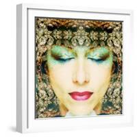 A Portrait with Layers from Water Reflection-Alaya Gadeh-Framed Photographic Print