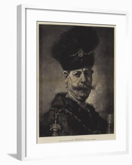 A Portrait-Rembrandt van Rijn-Framed Giclee Print