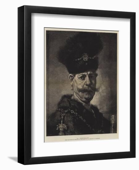 A Portrait-Rembrandt van Rijn-Framed Giclee Print