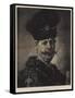 A Portrait-Rembrandt van Rijn-Framed Stretched Canvas