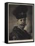 A Portrait-Rembrandt van Rijn-Framed Stretched Canvas