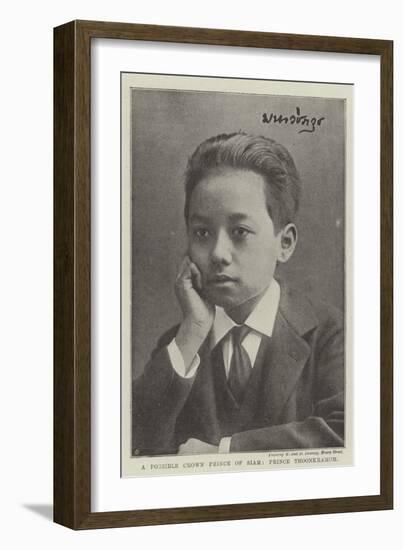 A Possible Crown Prince of Siam, Prince Thoonkramom-null-Framed Giclee Print