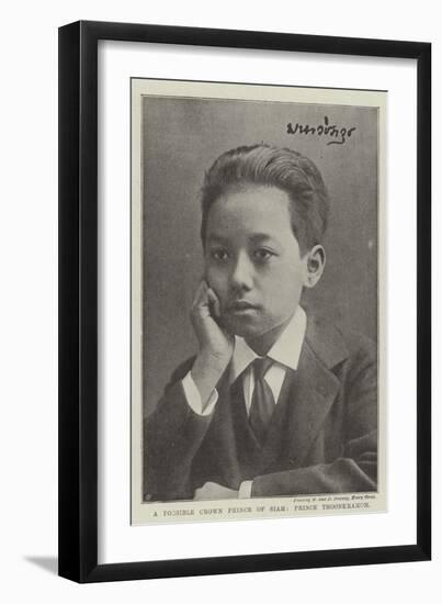 A Possible Crown Prince of Siam, Prince Thoonkramom-null-Framed Giclee Print