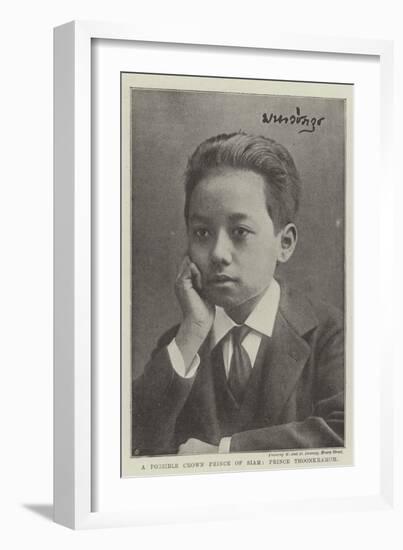 A Possible Crown Prince of Siam, Prince Thoonkramom-null-Framed Giclee Print
