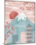 A Postcard From Tokyo-Clara Wells-Mounted Giclee Print