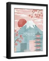 A Postcard From Tokyo-Clara Wells-Framed Art Print