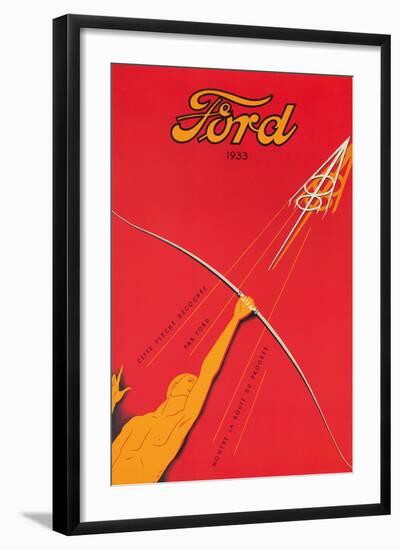 A Poster Advertising the Ford V8 Engine, 1933-null-Framed Giclee Print