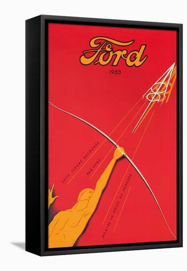 A Poster Advertising the Ford V8 Engine, 1933-null-Framed Stretched Canvas