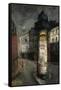 A Poster Column, Paris-Yuzo Saeki-Framed Stretched Canvas