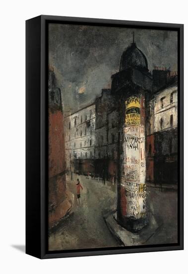 A Poster Column, Paris-Yuzo Saeki-Framed Stretched Canvas