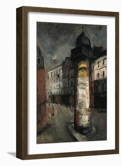 A Poster Column, Paris-Yuzo Saeki-Framed Giclee Print