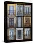 A poster featuring nine different doors of interest shot through Portugal.-Mallorie Ostrowitz-Stretched Canvas