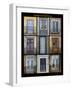 A poster featuring nine different doors of interest shot through Portugal.-Mallorie Ostrowitz-Framed Photographic Print