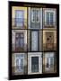 A poster featuring nine different doors of interest shot through Portugal.-Mallorie Ostrowitz-Mounted Photographic Print