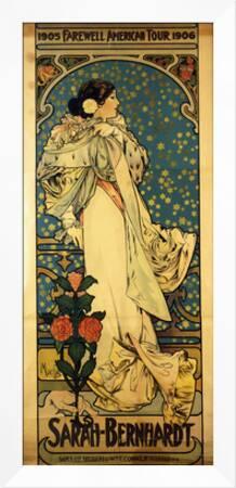 A Poster For Sarah Bernhardt S Farewell American Tour 1905 1906 C 1905 Giclee Print Alphonse Mucha Allposters Com