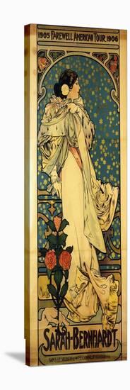 A Poster for Sarah Bernhardt's Farewell American Tour, 1905-1906, C.1905-Alphonse Mucha-Stretched Canvas