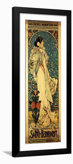 A Poster for Sarah Bernhardt's Farewell American Tour, 1905-1906, C.1905-Alphonse Mucha-Framed Giclee Print