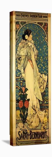 A Poster for Sarah Bernhardt's Farewell American Tour, 1905-1906, C.1905-Alphonse Mucha-Stretched Canvas