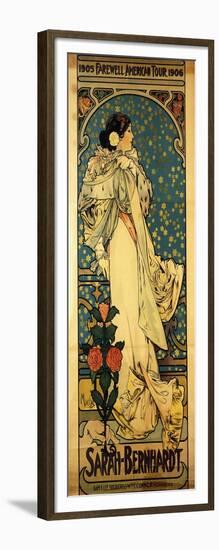 A Poster for Sarah Bernhardt's Farewell American Tour, 1905-1906, C.1905-Alphonse Mucha-Framed Giclee Print