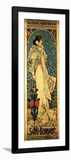 A Poster for Sarah Bernhardt's Farewell American Tour, 1905-1906, C.1905-Alphonse Mucha-Framed Giclee Print