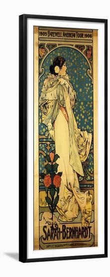 A Poster for Sarah Bernhardt's Farewell American Tour, 1905-1906, C.1905-Alphonse Mucha-Framed Giclee Print