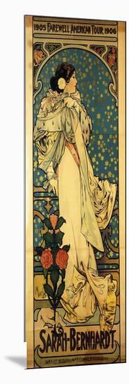 A Poster for Sarah Bernhardt's Farewell American Tour, 1905-1906, C.1905-Alphonse Mucha-Mounted Giclee Print