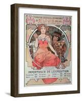 A Poster for the World Fair, St. Louis, United States, 1904 (Lithograph)-Alphonse Marie Mucha-Framed Giclee Print