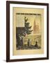 A Poster Showing Three French Soldiers Looking at an Allegorical Church in the Distance-null-Framed Giclee Print