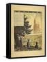 A Poster Showing Three French Soldiers Looking at an Allegorical Church in the Distance-null-Framed Stretched Canvas