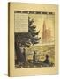 A Poster Showing Three French Soldiers Looking at an Allegorical Church in the Distance-null-Stretched Canvas