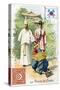 A Postman in Korea Delivering a Letter, Late 19th Century-null-Stretched Canvas