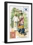 A Postman in Korea Delivering a Letter, Late 19th Century-null-Framed Giclee Print