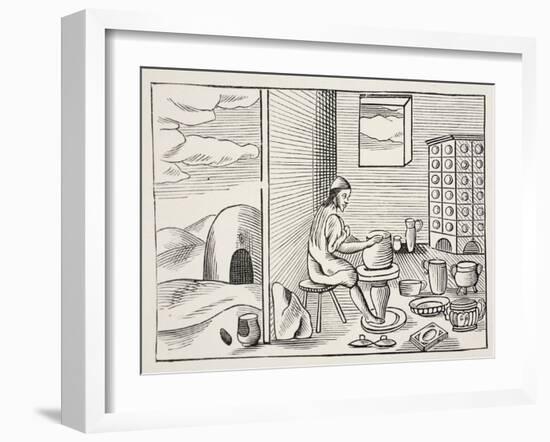 A Potter, from 'Orbis Sensualium Pictus', Pub. 1658-John Amos Comenius-Framed Giclee Print