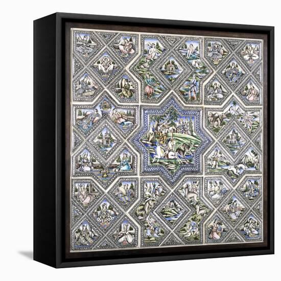 A Pottery Tile Panel-null-Framed Stretched Canvas