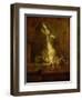 A poudre-dead hare with game bag and powder flask.-Jean-Baptiste-Simeon Chardin-Framed Giclee Print