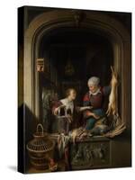 A Poulterer's Shop-Gerard Dou-Stretched Canvas