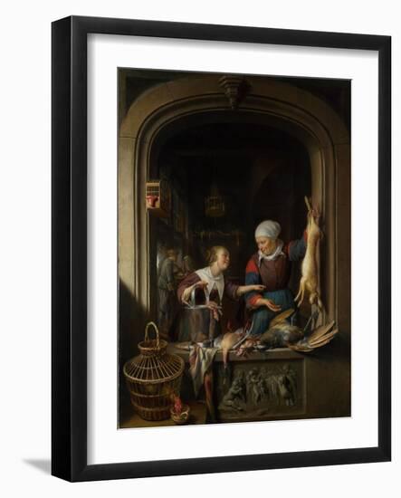 A Poulterer's Shop-Gerard Dou-Framed Giclee Print