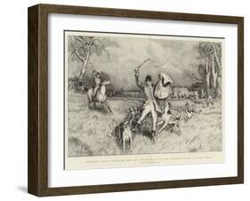 A Poultry Yard Prowler Dug Out from His Lair and Bagged after a Hard Chase-Robert Walker Macbeth-Framed Giclee Print