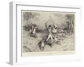 A Poultry Yard Prowler Dug Out from His Lair and Bagged after a Hard Chase-Robert Walker Macbeth-Framed Giclee Print