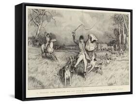 A Poultry Yard Prowler Dug Out from His Lair and Bagged after a Hard Chase-Robert Walker Macbeth-Framed Stretched Canvas