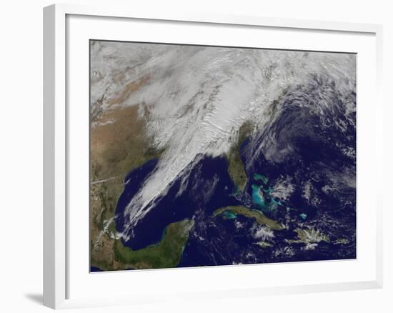 A Powerful Cold Front Moving from the Central United States to the East Coast-null-Framed Photographic Print