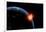 A Powerful Explosion on Earth's Surface from a Colliding Asteroid Impact-null-Framed Art Print