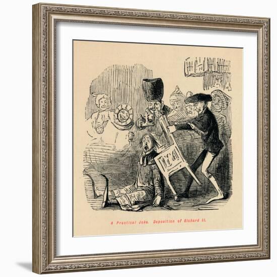 'A Practical Joke. Deposition of Richard II', c1860, (c1860)-John Leech-Framed Giclee Print