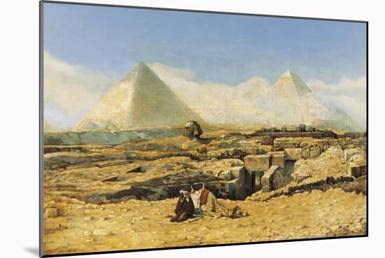 A Prayer by the Sphinx-Marius Alexander Bauer-Mounted Giclee Print