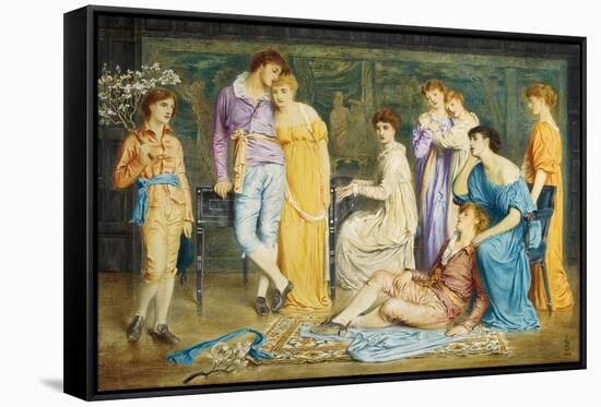 A Prelude by Bach, 1868-Simeon Solomon-Framed Stretched Canvas