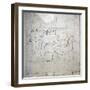 A preparatory drawing for a tomb relief depicting a horse and chariot-null-Framed Giclee Print