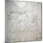 A preparatory drawing for a tomb relief depicting a horse and chariot-null-Mounted Giclee Print