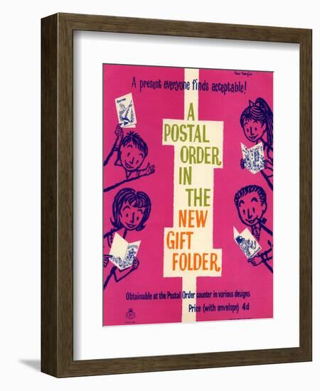 A Present Everyone Finds Acceptable! a Postal Order in the New Gift Folder-Robert Broomfield-Framed Art Print
